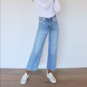 Aritzia Denim Forum The Farrah High Rise Wide Leg